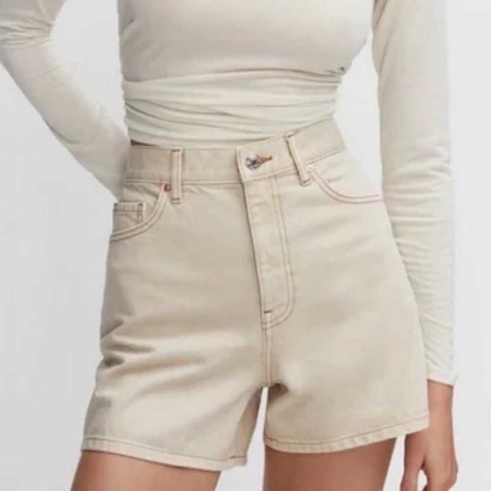 NWT Mango High Waisted Denim Shorts